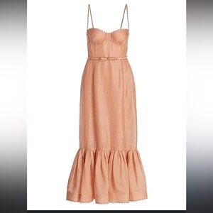 Zimmermann Hypnotic Silk-Blend Bustier Gown size 1